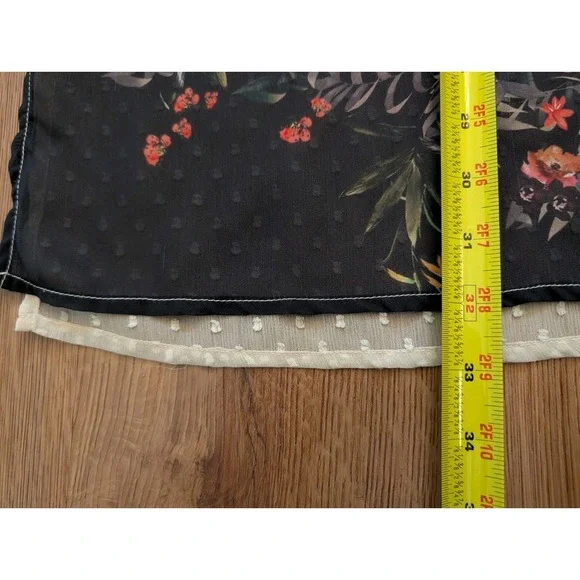 Desigual Sheer Floral Boho Tunic Top Sleeveless Size XL Artsy Eclectic Indie - Picture 5 of 6